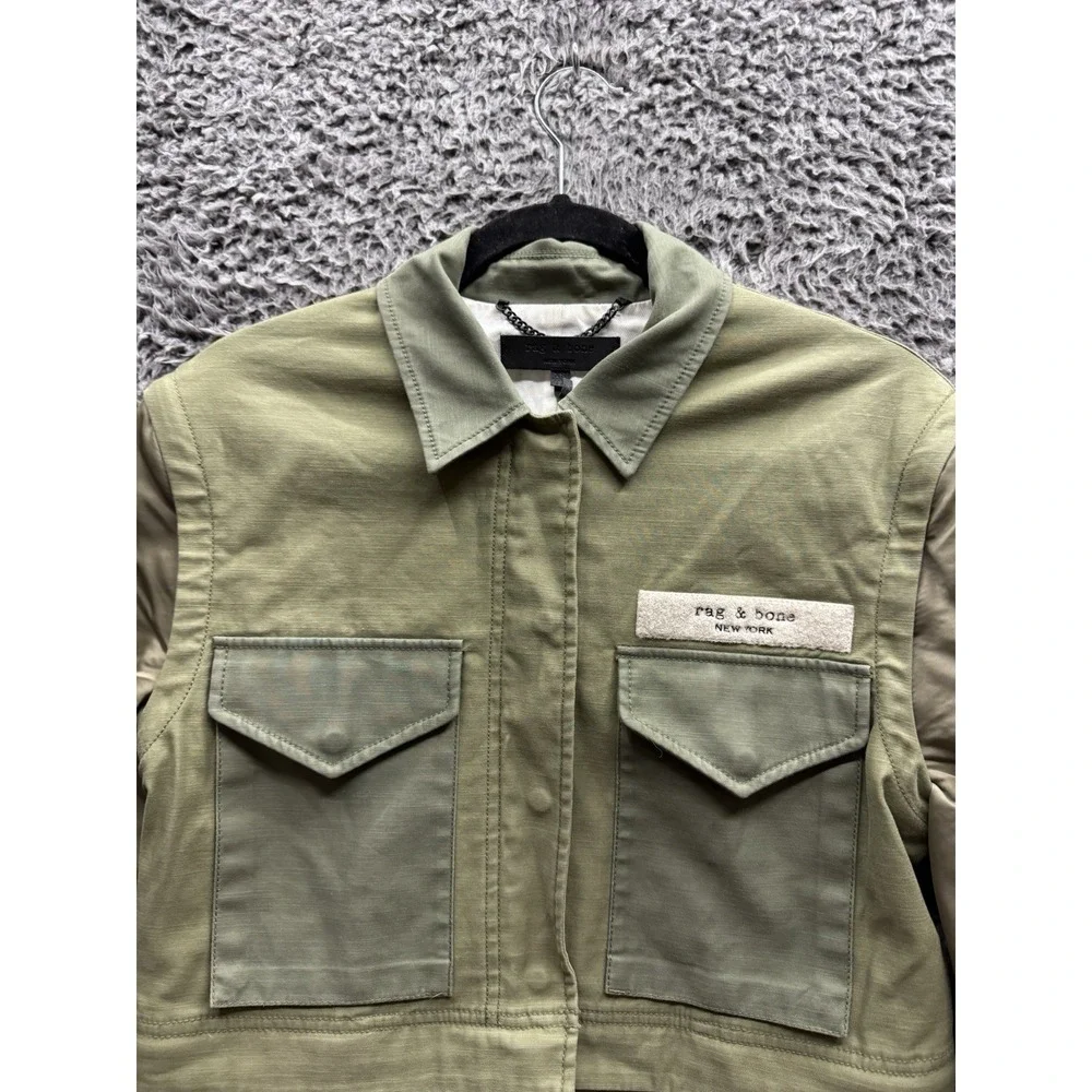 $595‎ Rag & Bone Green Modular Convertible (Vest) Field Jacket Size XS